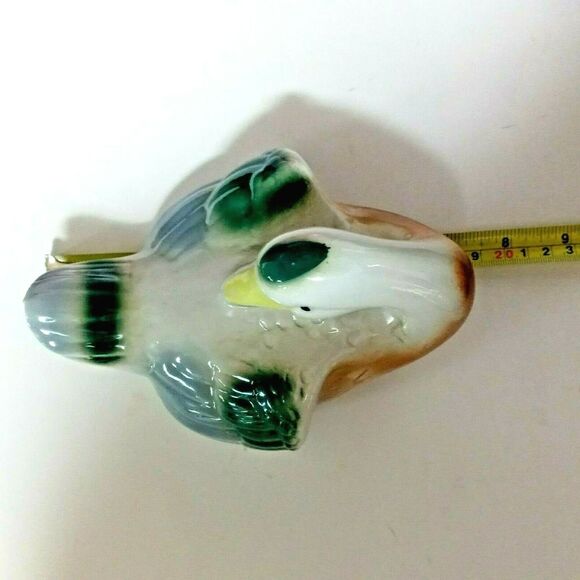 🦆Vintage Ceramic Duck Figurine Woodland Cabin Lodge Rustic Decor 7" x 5" - Picture 8 of 11